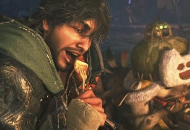 The player and their Palico companion eating a meal together in Monster Hunter Wilds