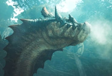 A monster rearing its head in Monster Hunter Wilds